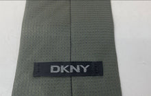 Load image into Gallery viewer, DKNY Mens Green Printed Silk Adjustable Formal Pointed Tie