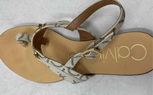 Load image into Gallery viewer, Calvin Klein Womens White Black Adjustable Strap Slingback Sandals Size 5.5