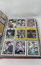 Load image into Gallery viewer, Lot Of Assorted MLB Baseball Sports Trading Cards In Red Collector's Card Album