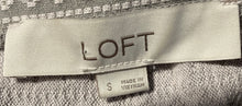 Load image into Gallery viewer, Loft Womens Gray Geometric Knitted Short Sleeve Mini Dress Size Small