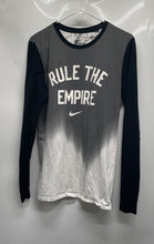 Load image into Gallery viewer, Nike Mens Black White Rule The Empire Print Cotton Long Sleeve T-Shirt Size S
