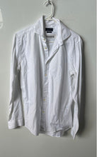 Load image into Gallery viewer, Zara Man Mens White Slim Fit Long Sleeve Collared Button-Up Shirt Size M