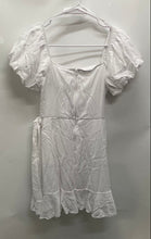 Load image into Gallery viewer, Trixxi Womens White Square Neck Short Puff Sleeve Fit & Flare Dress Size Small