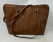Load image into Gallery viewer, Steve Madden Womens Brown Leather Embossed Logo Double Handle Shoulder Bag