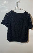 Load image into Gallery viewer, Banana Republic Womens Black Lace Round Neck Pullover Blouse Top Size XS