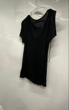 Load image into Gallery viewer, Express Womens Black Short Sleeve Round Neck Pullover Blouse Top Size Small
