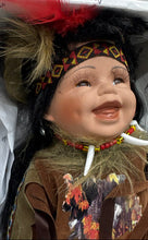 Load image into Gallery viewer, Kinnex Collection Brown Feather Outfit Heirloom Keepsakes Native American Doll
