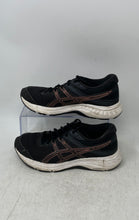 Load image into Gallery viewer, Asics Womens Gel-Contend 6 1012A570 Black Lace-Up Low Top Running Shoes Size 6