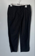 Load image into Gallery viewer, Express Womens Black Flat Front Stretch Pockets Straight Leg Ankle Pants Size 4