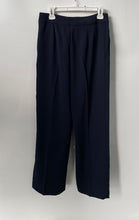 Load image into Gallery viewer, Zara Womens Blue Pleated Slash Pocket Straight Leg Dress Pants Size Medium
