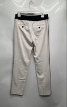 Load image into Gallery viewer, Calvin Klein Womens White Black Flat Front Straight Leg Trouser Pants Size 2