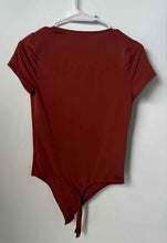 Load image into Gallery viewer, Express Womens Brown Short Sleeve Body Contour Compression Bodysuit Blouse S/P