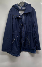 Load image into Gallery viewer, Guess Mens Blue Long Sleeve Full-Zip Hooded Windbreaker Jacket Size 2XL