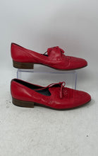 Load image into Gallery viewer, Brass Boot Mens Red Woven Leather Tassel Round Toe Oxford Shoes Size 9.5
