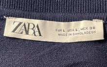 Load image into Gallery viewer, Zara Womens Blue Short Sleeve Spread Collar Polo Shirt Size Large