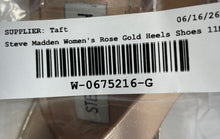 Load image into Gallery viewer, Steve Madden Womens Born Rose Gold Leather Stiletto Heel Ankle Strap Sandals 11M