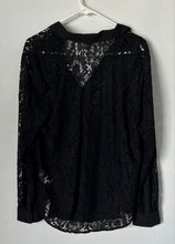 Load image into Gallery viewer, J.Crew Womens Black Long Sleeve Point Collar Button Front Blouse Top Size Medium