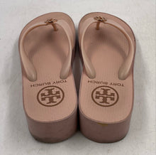 Load image into Gallery viewer, Authentic Tory Burch Womens Pink Open Toe Platform Flip-Flop Sandals Size 5M