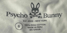 Load image into Gallery viewer, Psycho Bunny Mens White Graphic Print Short Sleeve Pullover T-Shirt Size 6