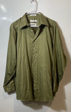 Load image into Gallery viewer, Calvin Klein Mens Green Long Sleeve Spread Collar Dress Shirt Size 16 1/2