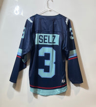 Load image into Gallery viewer, Troy Unisex Blue Florida Alliance Selz #3 Long Sleeve Hockey Jersey Size S