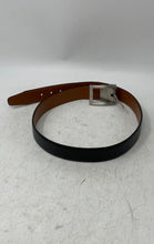 Load image into Gallery viewer, Unbranded Mens Black Leather Silver-Tone Square Buckle Adjustable Dress Belt