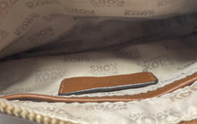 Load image into Gallery viewer, Michael Kors Womens Brown Pebbled Leather Inner Pockets Zip Top Lined Clutch Bag