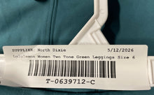 Load image into Gallery viewer, Lululemon Womens Two Tone Green Wake & Train Tight Compression Leggings Size 6