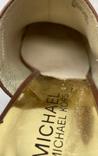 Load image into Gallery viewer, Michael Kors Womens Brown Wood High Block Platform Heels Size 8M