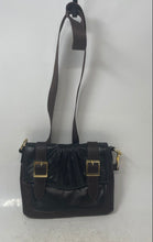 Load image into Gallery viewer, Kate Landry Womens Brown Black Leather Detachable Strap Lined Crossbody Handbag
