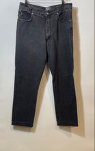 Load image into Gallery viewer, Authentic Versace V2 Mens Black Denim Straight Leg Jeans Size EUR 36 Stained