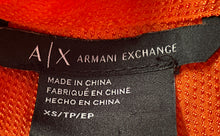 Load image into Gallery viewer, Armani Exchange Womens Orange Long Sleeve Band Collar Blouse Top Size XS