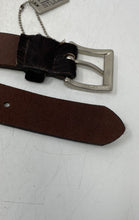 Load image into Gallery viewer, Pelle Studio Mens Brown Silver-Tone Buckle Charm Western Belt