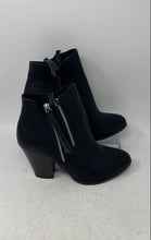 Load image into Gallery viewer, Journee Collection Womens Black Leather Side Zip Round Toe Ankle Booties Sz 8.5