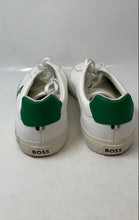 Load image into Gallery viewer, Hugo Boss Mens Aiden Tenn White & Green Lace-Up Low Top Sneaker Shoes Size 46