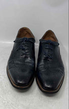 Load image into Gallery viewer, Moretti Mens Dark Blue Leather Wingtip Lace-Up Oxford Dress Shoes Size 12