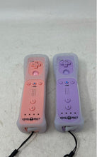 Load image into Gallery viewer, Lot Of 2 Pcs KDYGPDCT Wii Remote Controllers Pink Purple With Silicone Covers
