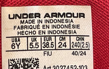 Load image into Gallery viewer, Under Armour Boys Harper 9 RM 3027452-103 Red White Baseball Cleats Size 6Y