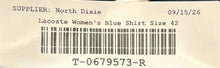 Load image into Gallery viewer, Lacoste Womens Blue Cotton V-Neck Relaxed Fit Pullover T-Shirt Size 42