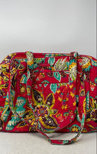 Load image into Gallery viewer, Vera Bradley Womens Commuter Red Flower Print Double Handle Zip Top Tote Bag
