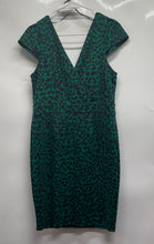 Load image into Gallery viewer, Forever 21 Womens Green Black Animal Print Cap Sleeve Sheath Dress Size 1X