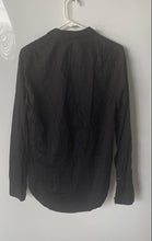 Load image into Gallery viewer, Armani Exchange Mens Black Long Sleeve Slim Fit Button-Up Shirt Size Small