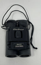 Load image into Gallery viewer, SkyGenius Black 8x21 Lightweight Compact Folding Binoculars In Carrying Case