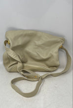 Load image into Gallery viewer, Donna Karan Womens Beige Leather Adjustable Strap Zip Top Crossbody Handbag