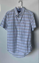 Load image into Gallery viewer, Tommy Hilfiger Mens Multicolor Striped Cotton Short Sleeve Button-Up Shirt Sz M