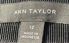 Load image into Gallery viewer, Ann Taylor Womens Black Flat Front Side Zip Straight Leg Dress Pants Size 12