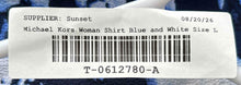 Load image into Gallery viewer, Michael Kors Womens Blue White Floral Print Short Sleeve Blouse Top Size Large