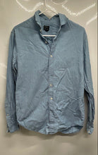 Load image into Gallery viewer, J.Crew Mens Chambray Blue Cotton Long Sleeve Spread Collar Button-Up Shirt Sz S