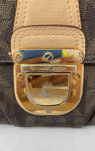 Load image into Gallery viewer, Michael Kors Womens Brown Monogram Leather Adjustable Strap Crossbody Bag