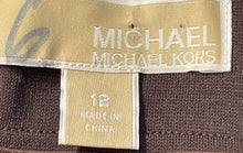 Load image into Gallery viewer, Michael Kors Womens Brown Zipper Knee-Length Straight & Pencil Skirt Size 12
